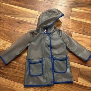 Kids Hunter at Target Gray Raincoat with Blue Trim